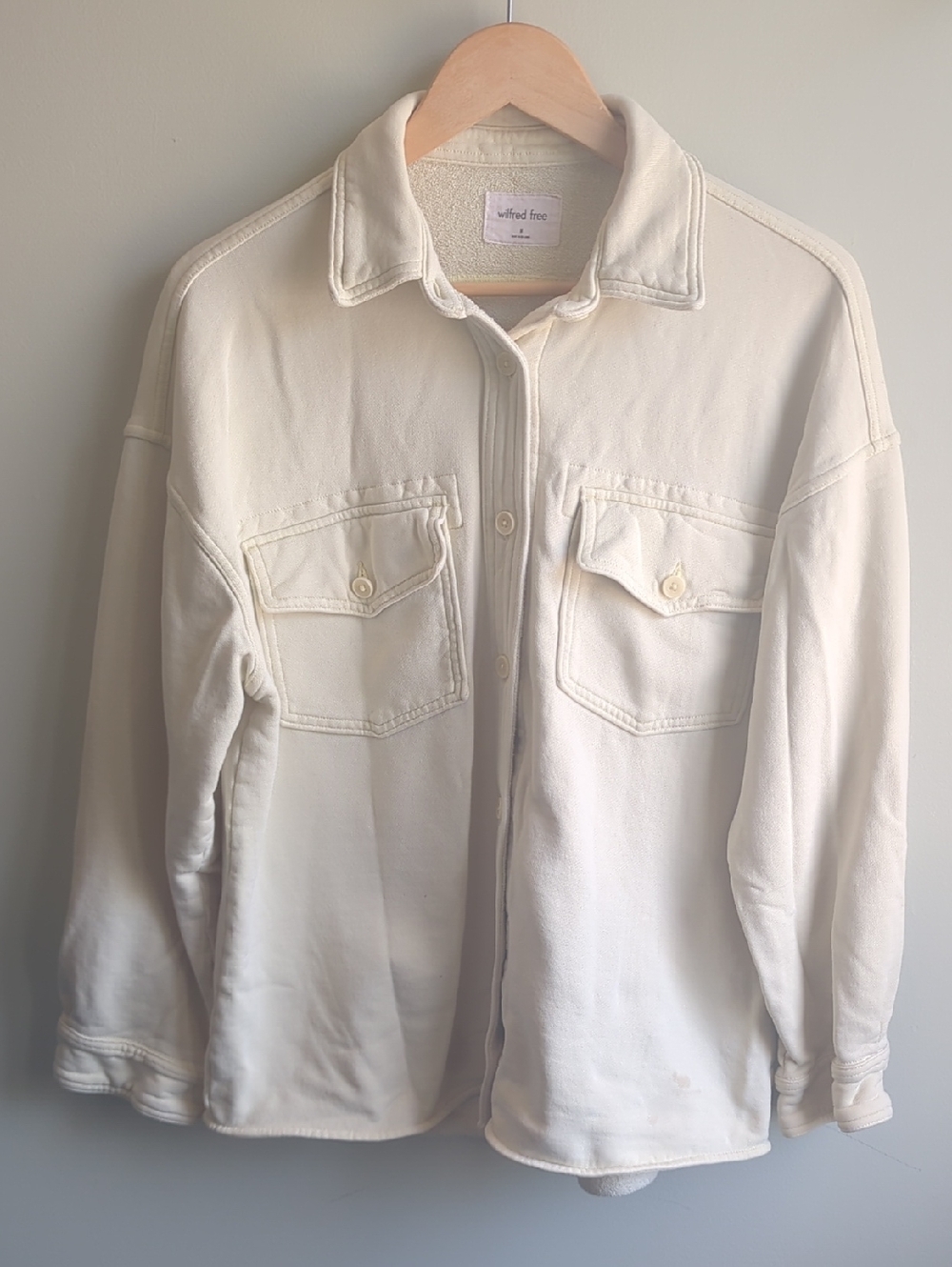  Wilfred Free. "Ganna Shirt' Sweater Jacket. Size Medium.